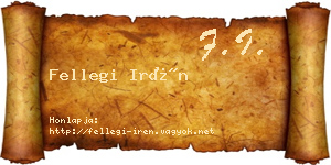 Fellegi Irén névjegykártya